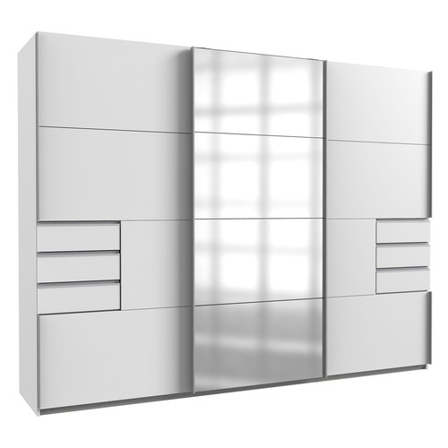 Schwebetürenschrank weiß - -,