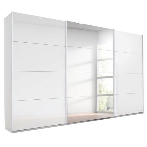 Schwebetürenschrank weiß - -,